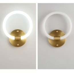 Moderne Vegglamper Runde Ringlamper Tricolor Dimming