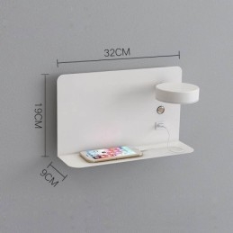 Vegglampe Roterbar Wall Sconce Light Med Usb-Ladeport
