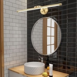 Nordisk Speilfrontlampe I Messing, Akrylvegglampe