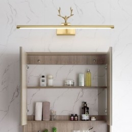 Nordisk Messing Vegglampe Speilfrontlampe