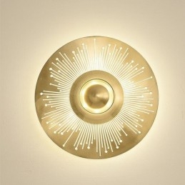 Nordisk Messingvegglampe, Hul, Rund Form, Vegglampe