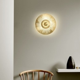 Nordisk Messingvegglampe, Hul, Rund Form, Vegglampe
