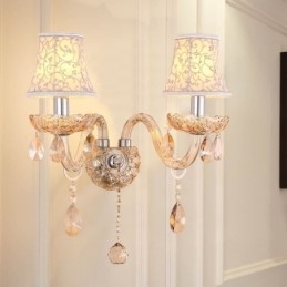 Elegant Krystallvegglampe I Europeisk Stil I Midtgangen