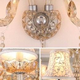 Elegant Krystallvegglampe I Europeisk Stil I Midtgangen