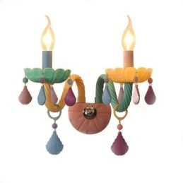 Europeisk Krystall-Vegglampe Med Macaron-Motiv