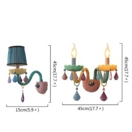 Europeisk Krystall-Vegglampe Med Macaron-Motiv