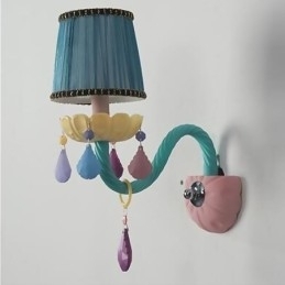 Europeisk Krystall-Vegglampe Med Macaron-Motiv