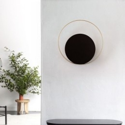 Moderne Stil Vegglampe Svart Sirkulær Vegglampe Kreativ Lampe Nattbordsbelysning
