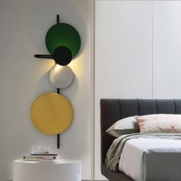 Moderne Vegglampe Sirkelformet Vegglampe Fargerik Hjemmebelysning Nattbordsbelysning