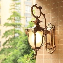 Europeisk Retro Utendørslampe Vanntett Utskåret Vegglampe Gårdsplass Korridor