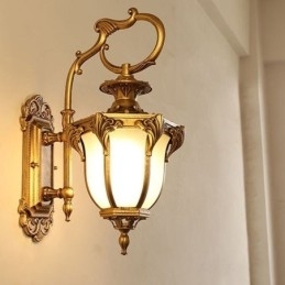 Europeisk Retro Utendørslampe Vanntett Utskåret Vegglampe Gårdsplass Korridor