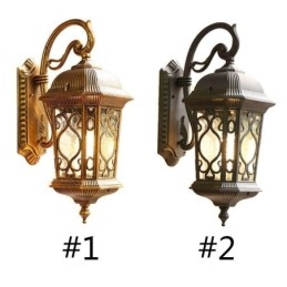 Europeisk Retro Utendørs Vegglampe Vanntett Utskåret Vegglampe