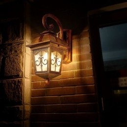 Europeisk Retro Utendørs Vegglampe Vanntett Pilblomst Vegglampe