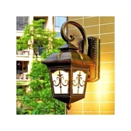 Europeisk Retro Utendørs Vegglampe Vanntett Pilblomst Vegglampe