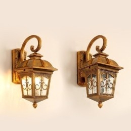 Europeisk Retro Utendørs Vegglampe Vanntett Pilblomst Vegglampe