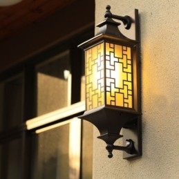 Kinesisk Utendørs Vegglampe Vanntett Vindusgittervegglampe