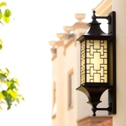 Kinesisk Utendørs Vegglampe Vanntett Vindusgittervegglampe