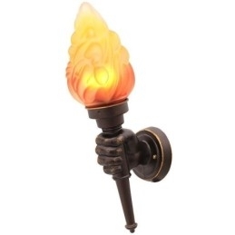 Europeisk Retro Utendørs Vegglampe Vanntett Fakkelformet Vegglampe