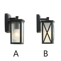 Moderne Enkel Utendørslampe Vanntett Firkantet Søylevegglampe Gårdsplass Korridor