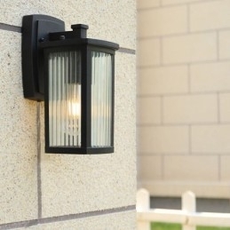 Moderne Enkel Utendørslampe Vanntett Firkantet Søylevegglampe Gårdsplass Korridor