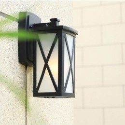 Moderne Enkel Utendørslampe Vanntett Firkantet Søylevegglampe Gårdsplass Korridor