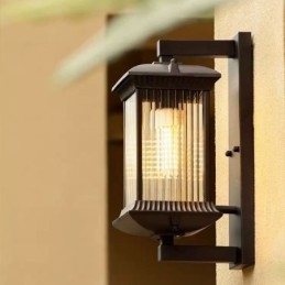 Kinesisk Utendørslampe Vanntett Glassvegglampe Gårdsplass Korridor Hage Balkong