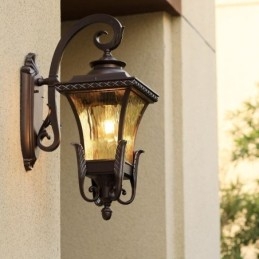 Kinesisk Utendørslampe Med Ett Hode, Vanntett Glassvegglampe, Gårdsplasskorridor