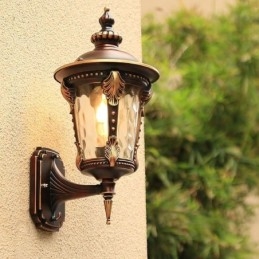 Europeisk Retro Utendørs Vegglampe Vanntett Utskåret Vegglampe Hage Balkong Gårdsplass