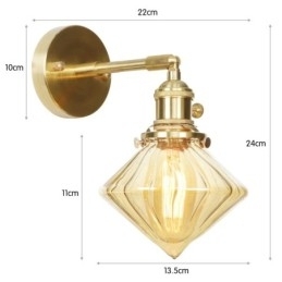 Moderne Vegglampe Med Glassskjerm