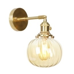 Moderne Bønnevegglampe Med Kuleformet Glassskjerm