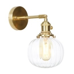 Moderne Bønnevegglampe Med Kuleformet Glassskjerm
