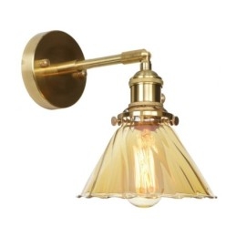 Moderne Vegglampe Med Glassskjerm