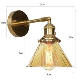 Moderne Vegglampe Med Glassskjerm