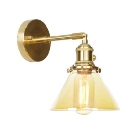 Moderne Vegglampe Med Glassskjerm