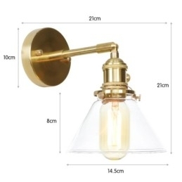 Moderne Vegglampe Med Glassskjerm