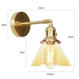 Moderne Vegglampe Med Glassskjerm