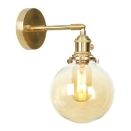 Moderne Bønnevegglampe Med Kuleformet Glassskjerm