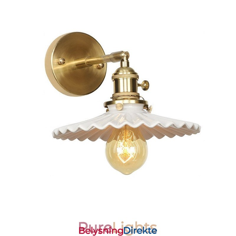 Moderne Vegglampe Med Keramisk Skjerm