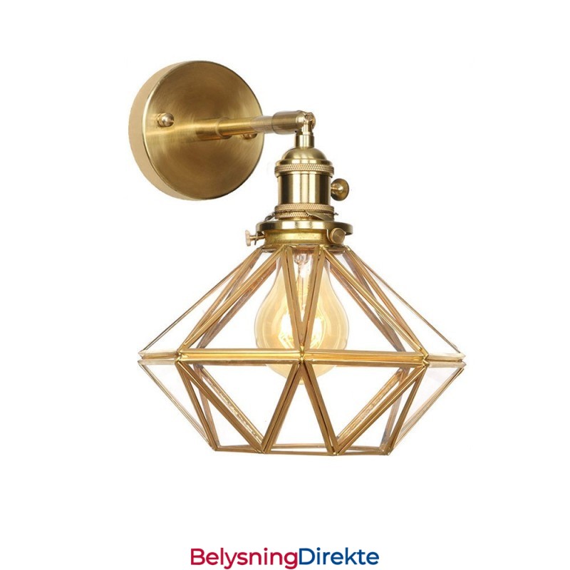 Moderne Vegglampe Med Glassskjerm