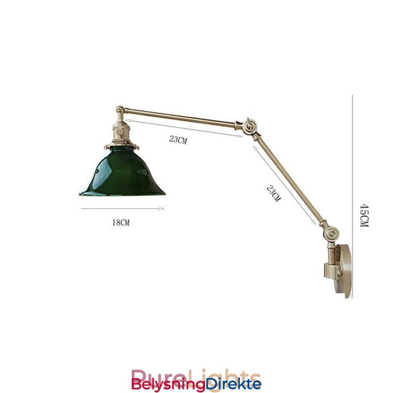 Moderne Vegglampe Med Glassskjerm