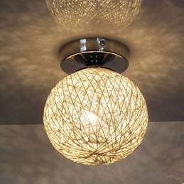 Moderne Samtids Lanterne Globe Krom Metall Innfelt Montering