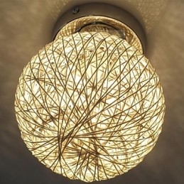 Moderne Samtids Lanterne Globe Krom Metall Innfelt Montering