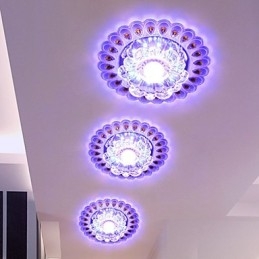 Krystall Taklampe Spotlight Smd 3W Kreativ Lampe Rørlys Fargerik Farge Kuppellys