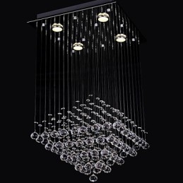Klar Krystall 4 Lys Innfelt I Enkel Design