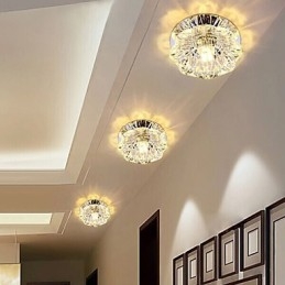 Krystall Taklampe Spotlight Smd 3W Kreativ Lampe Rørlys Fargerik Farge Kuppellys