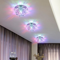 Krystall Taklampe Spotlight Smd 3W Kreativ Lampe Rørlys Fargerik Farge Kuppellys