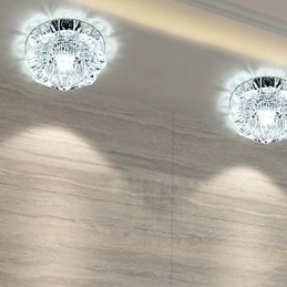 Krystall Taklampe Spotlight Smd 3W Kreativ Lampe Rørlys Fargerik Farge Kuppellys