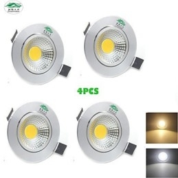 4 Stk. Zweihnder 3W 300Lm Cob Taklampe Downlight Varmt Hvitt Lys