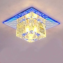 Mini Krystall Taklampe Spotlight Smd 3W Kreativ Lampe Rørlys Fargerik Farge Firkantet Kuppellys