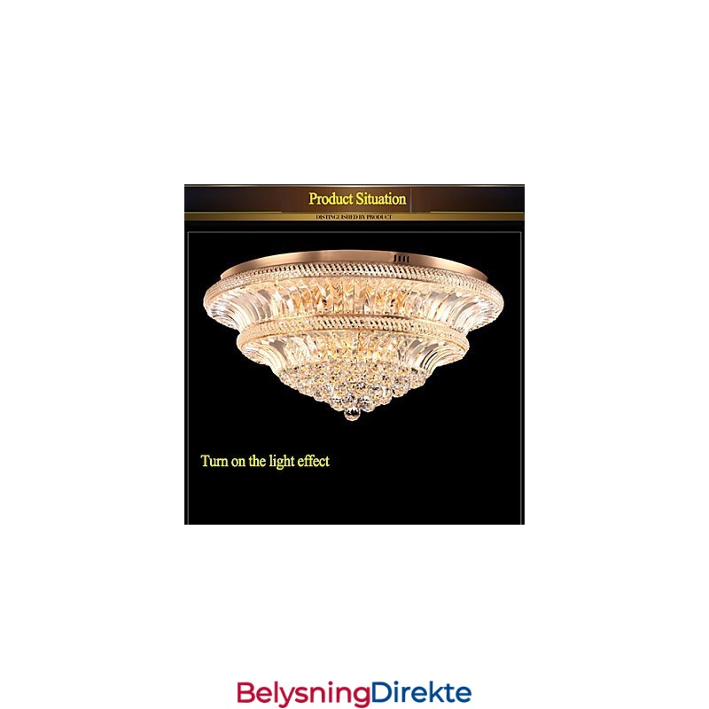 Moderne Luksus 9Modern Krystall Taklampe Absorberende Kuppellampe Diameter 80Cm